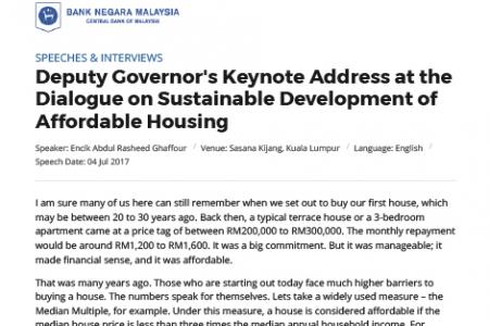 Sustainable Development of Affordable Housing